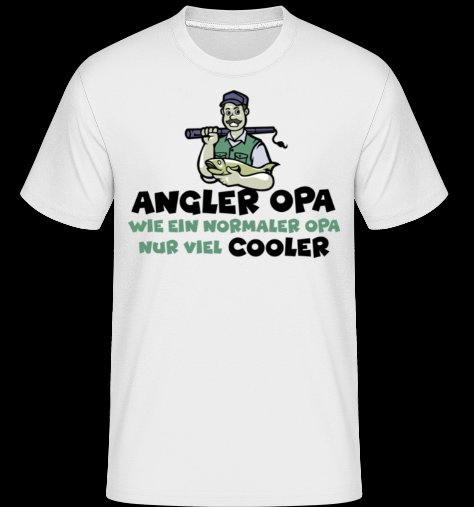 Angler Opa weiß T-Shirt für Herren