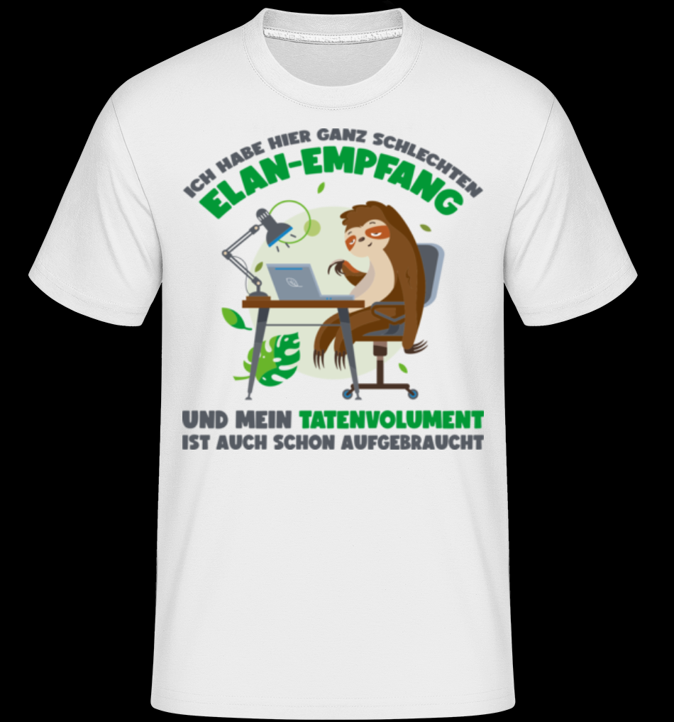 Schlechter Elan Empfang weiß T-Shirt für Herren