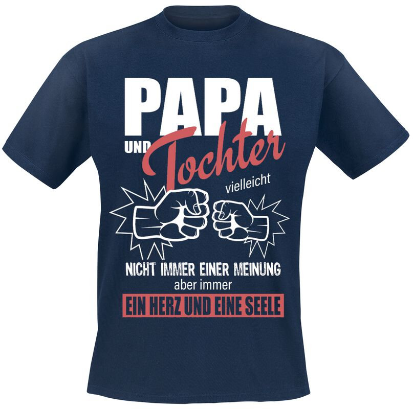 "Family & Baby - Papa & Tochter" T-Shirt navy für Männer