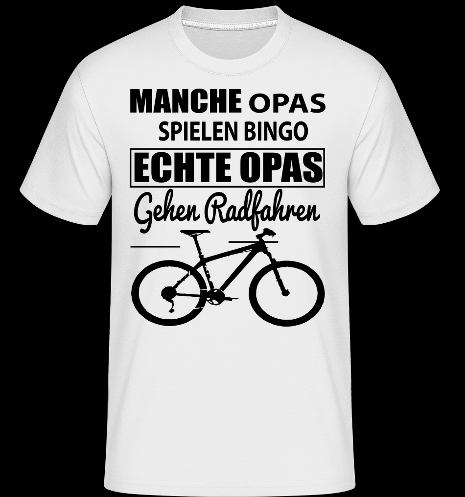 Opa Radfahren weiß T-Shirt für Herren