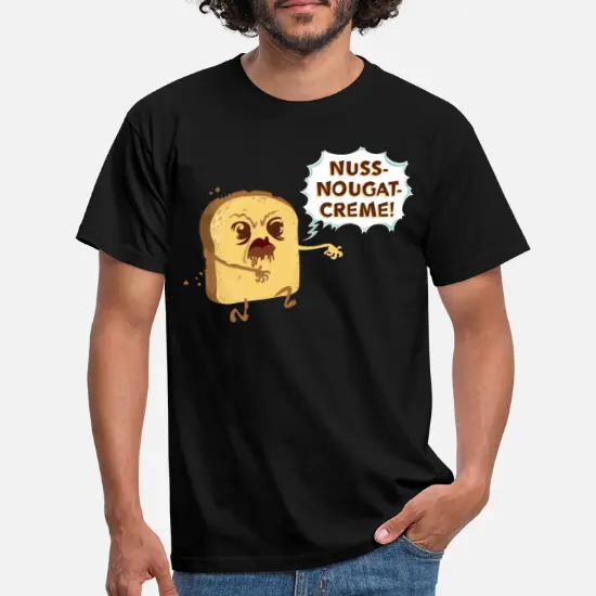 Zombie Toast: Nuss-Nougat-Creme schwarz T-Shirt für Herren