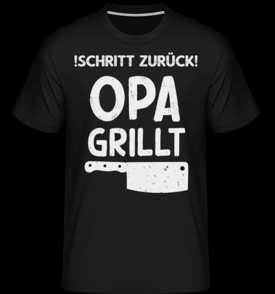 Schritt Zurück Opa Grillt schwarz T-Shirt für Herren