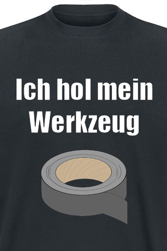 "Ich hol mein Werkzeug" T-Shirt schwarz für Männer
