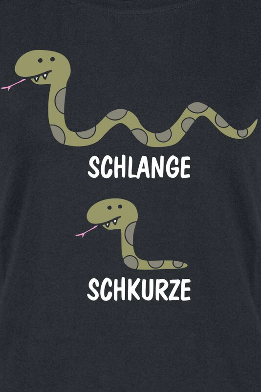 "Schlange Schkurze" T-Shirt schwarz für Frauen