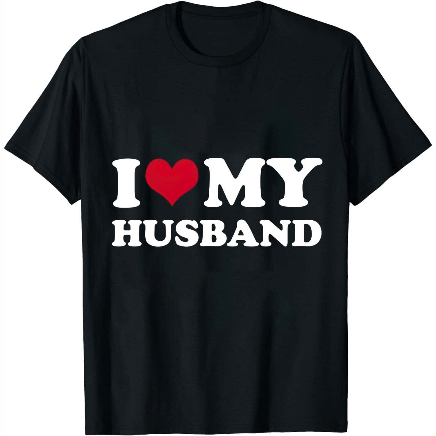 I ❤ WY HUSBAND schwarz T-Shirt für Herren