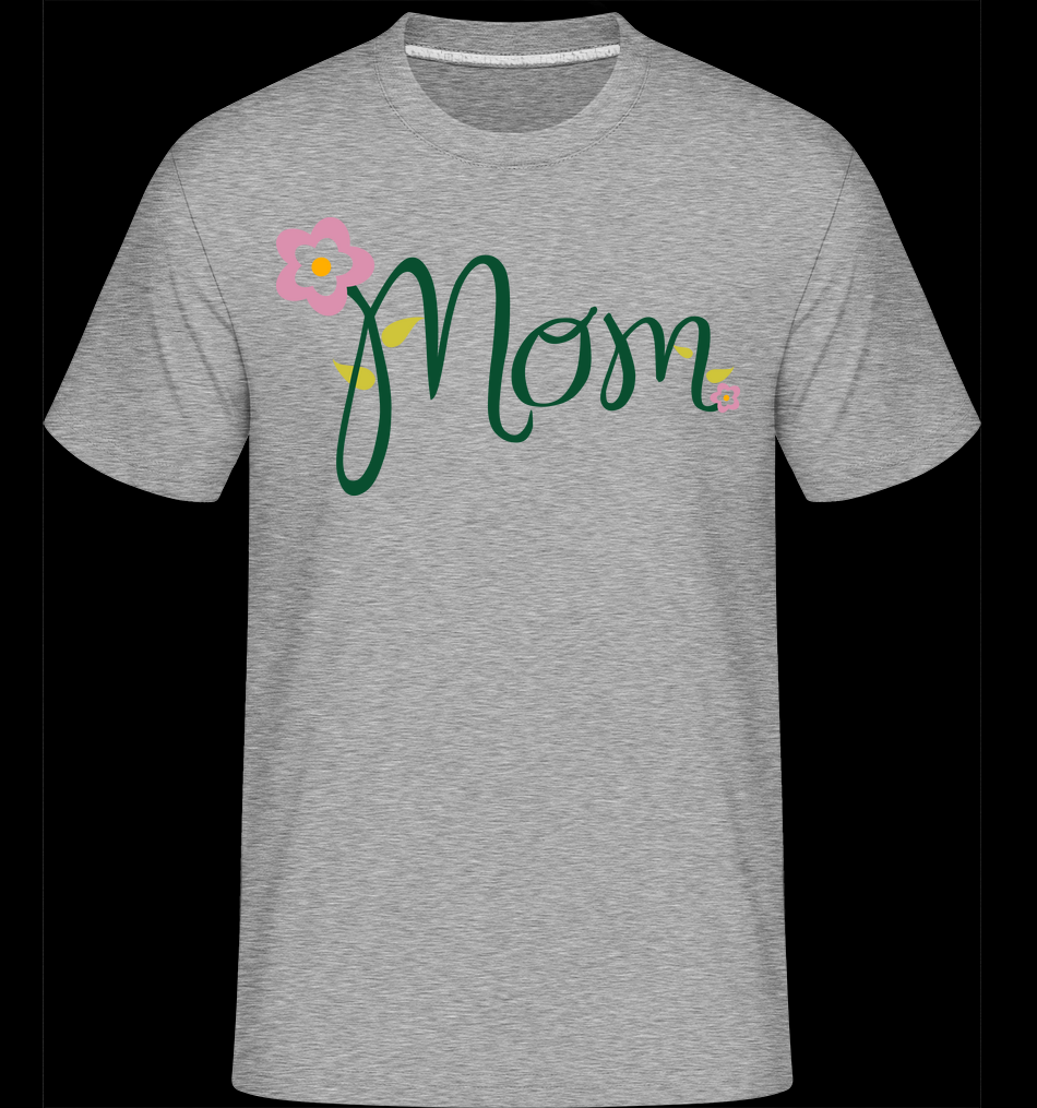 Mom Blume grau T-Shirt für Herren