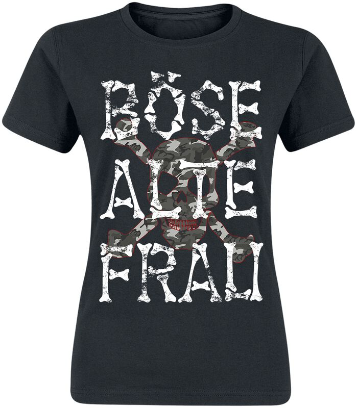 "Böse alte Frau" T-Shirt schwarz für Frauen