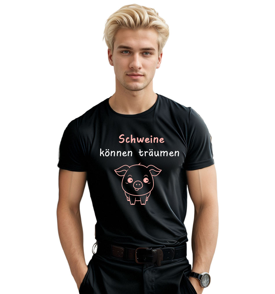 Schweine können träumen T-Shirt für Herren