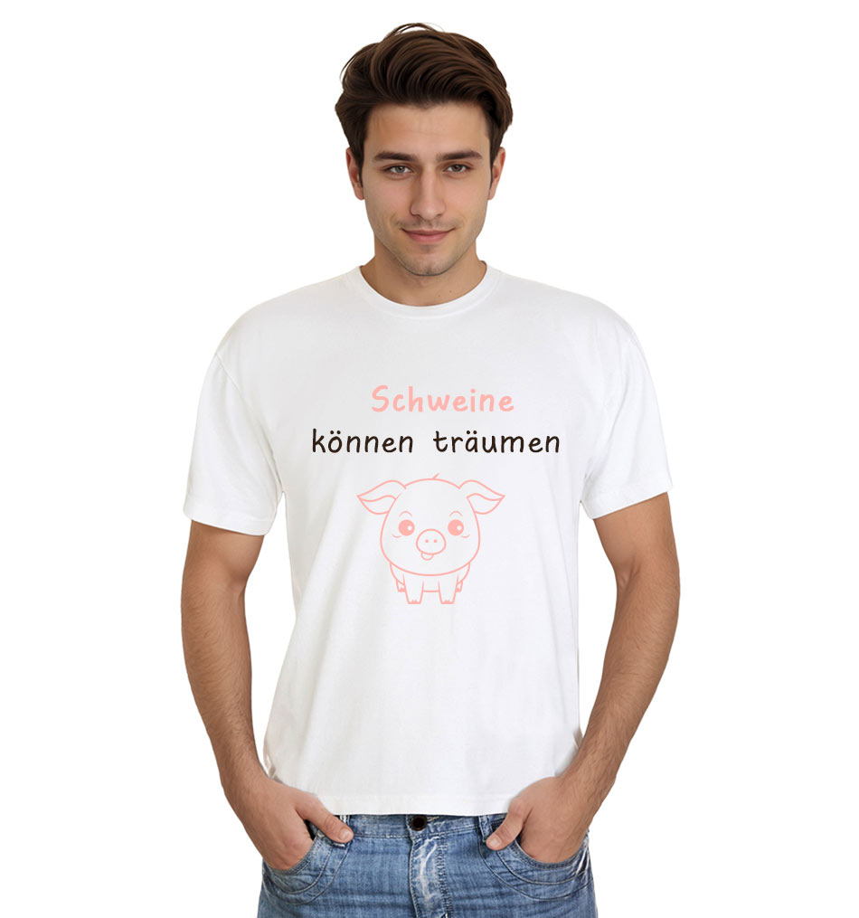 Schweine können träumen T-Shirt für Herren