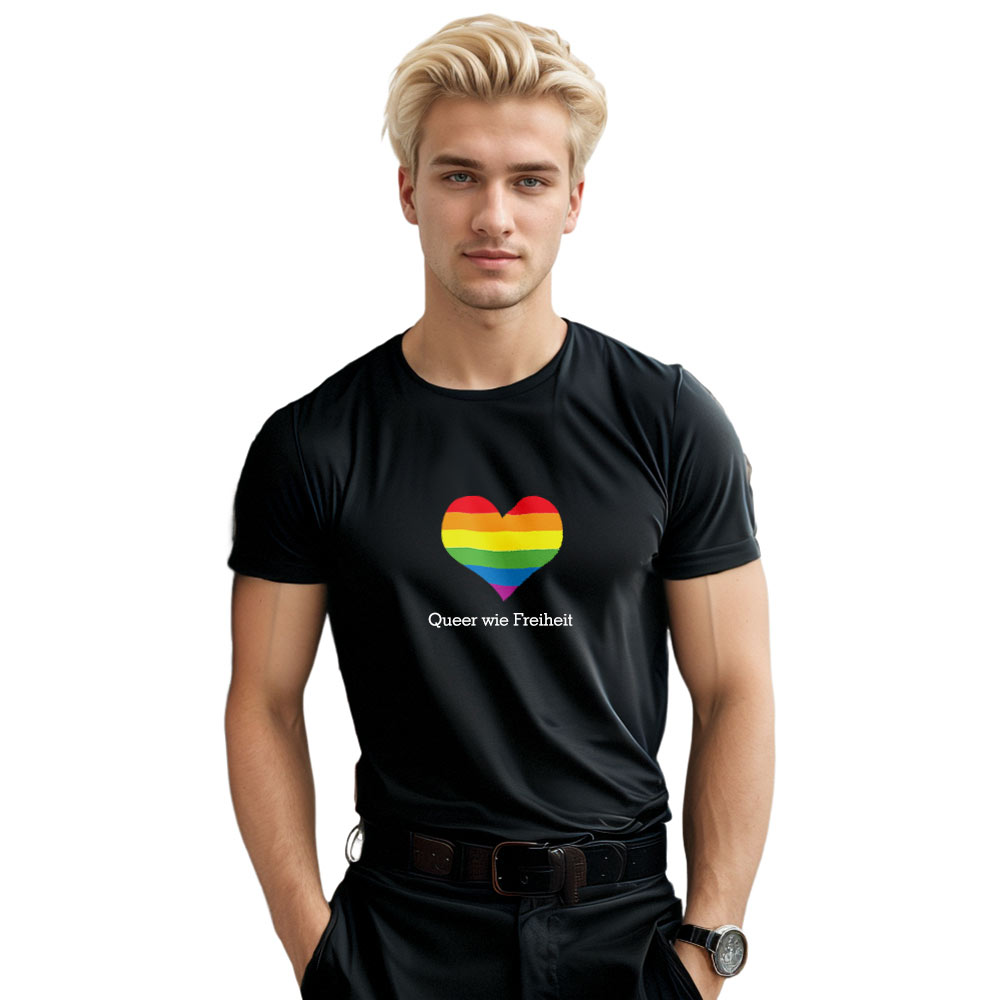 Quer wie Freiheit T-Shirt für Herren schwarz