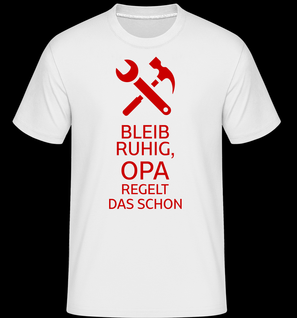 Bleib Ruhig Opa Regelt Das weiß T-Shirt für Herren