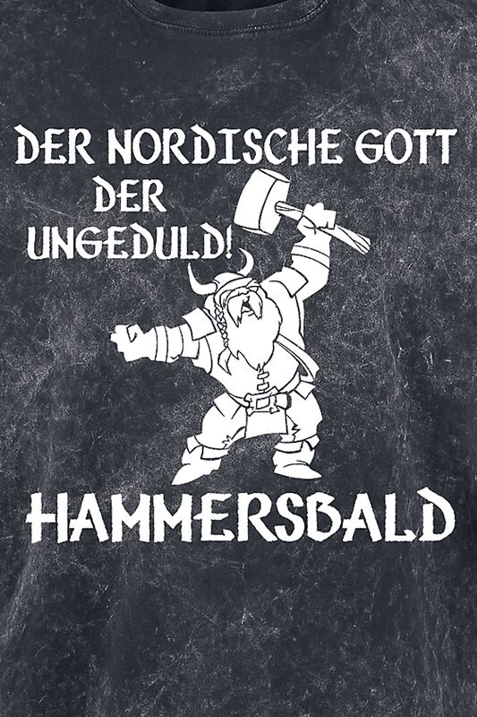 "Der nordische Gott der Ungeduld! Hammersbald" T-Shirt dunkelgrau für Männer
