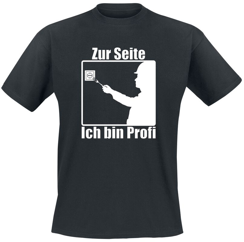 "Zur Seite - Ich bin Profi" T-Shirt schwarz für Männer