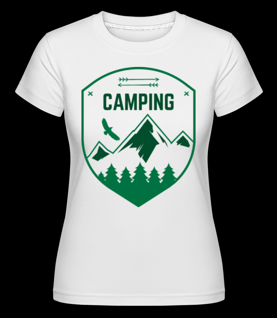 Camping Reise weiß T-Shirt für Damen