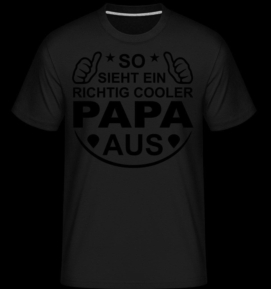 Richtig Cooler Papa weiß T-Shirt für Herren