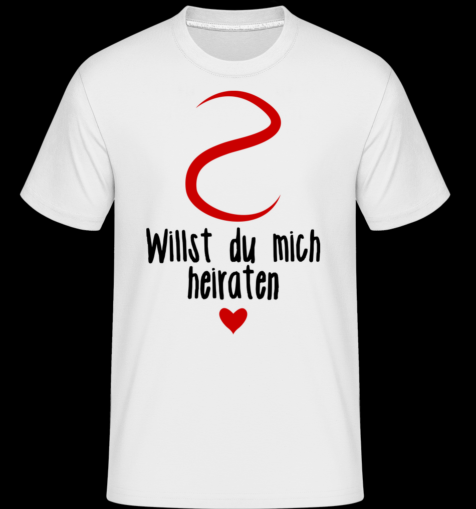 Willst Du Mich Heiraten? weiß T-Shirt für Herren