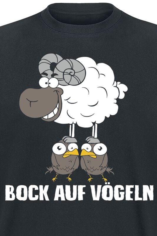 "Bock auf Vögeln" Tierisch T-Shirt schwarz für Männer