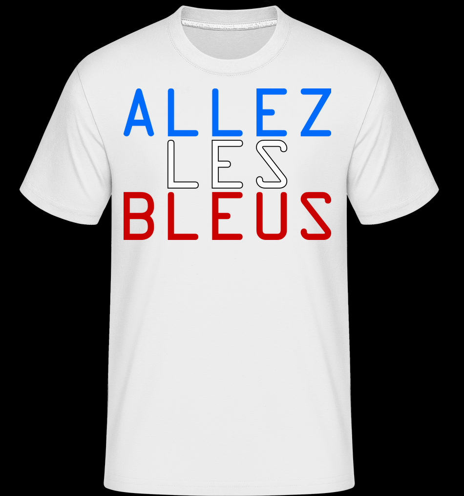 Allez Les Bleus weiß Sport T-Shirt für Herren