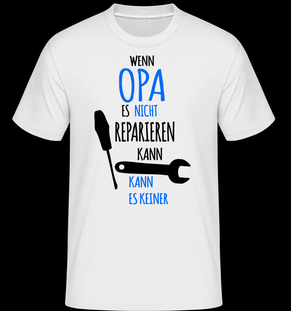 Wenn Opa Nicht Reparieren Kann weiß T-Shirt für Herren
