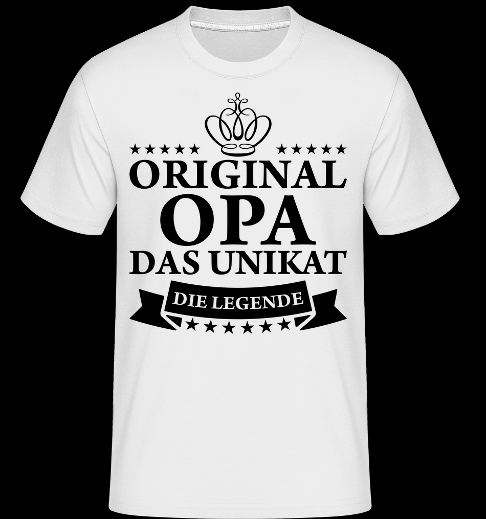Opa Das Unikat Die Legende weiß T-Shirt für Herren