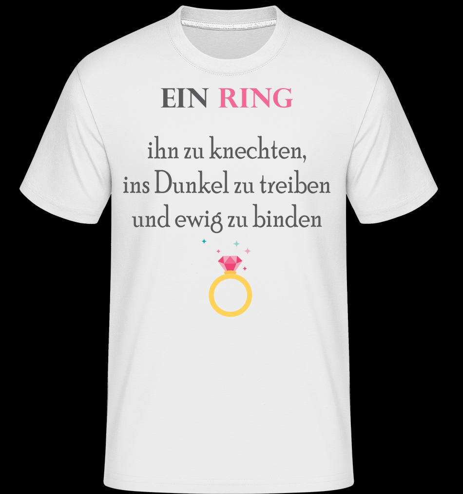 Ein Ring Ihn Zu Knechten T-Shirt für Herren weiß