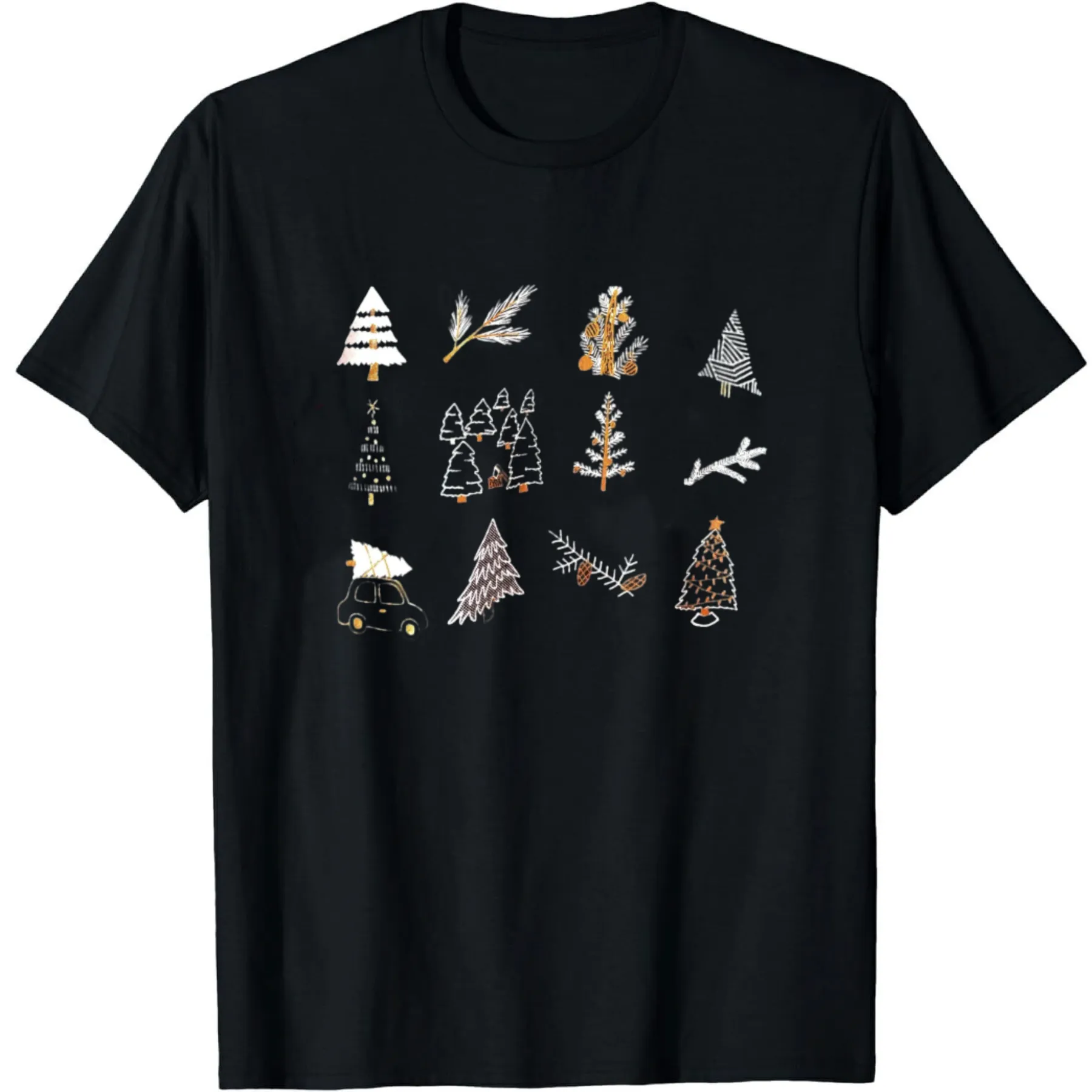 Weihnachten 2024 Weihnachtsbaum schwarz T-Shirt