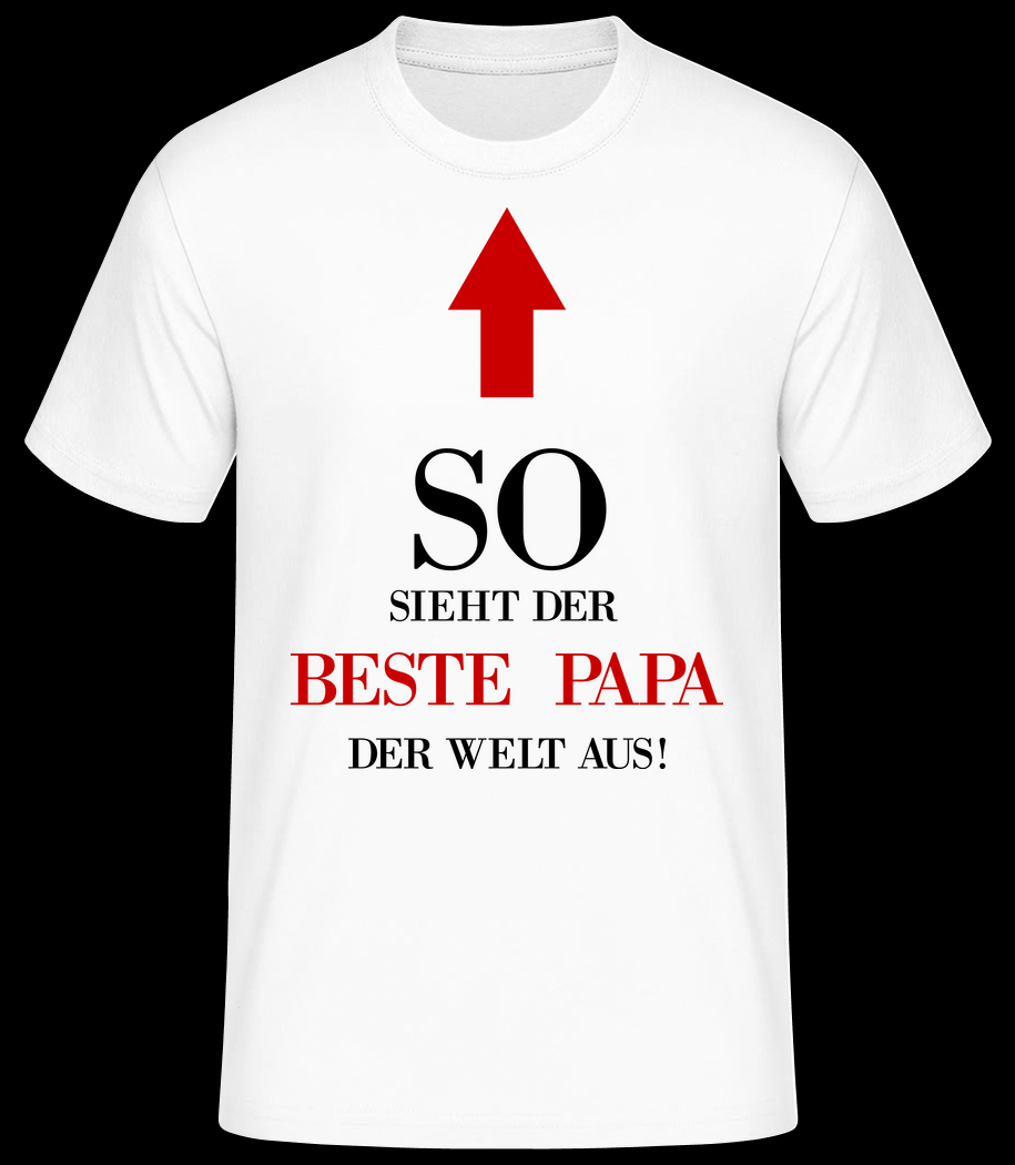 Der Beste Papa Der Welt weiß T-Shirt für Herren