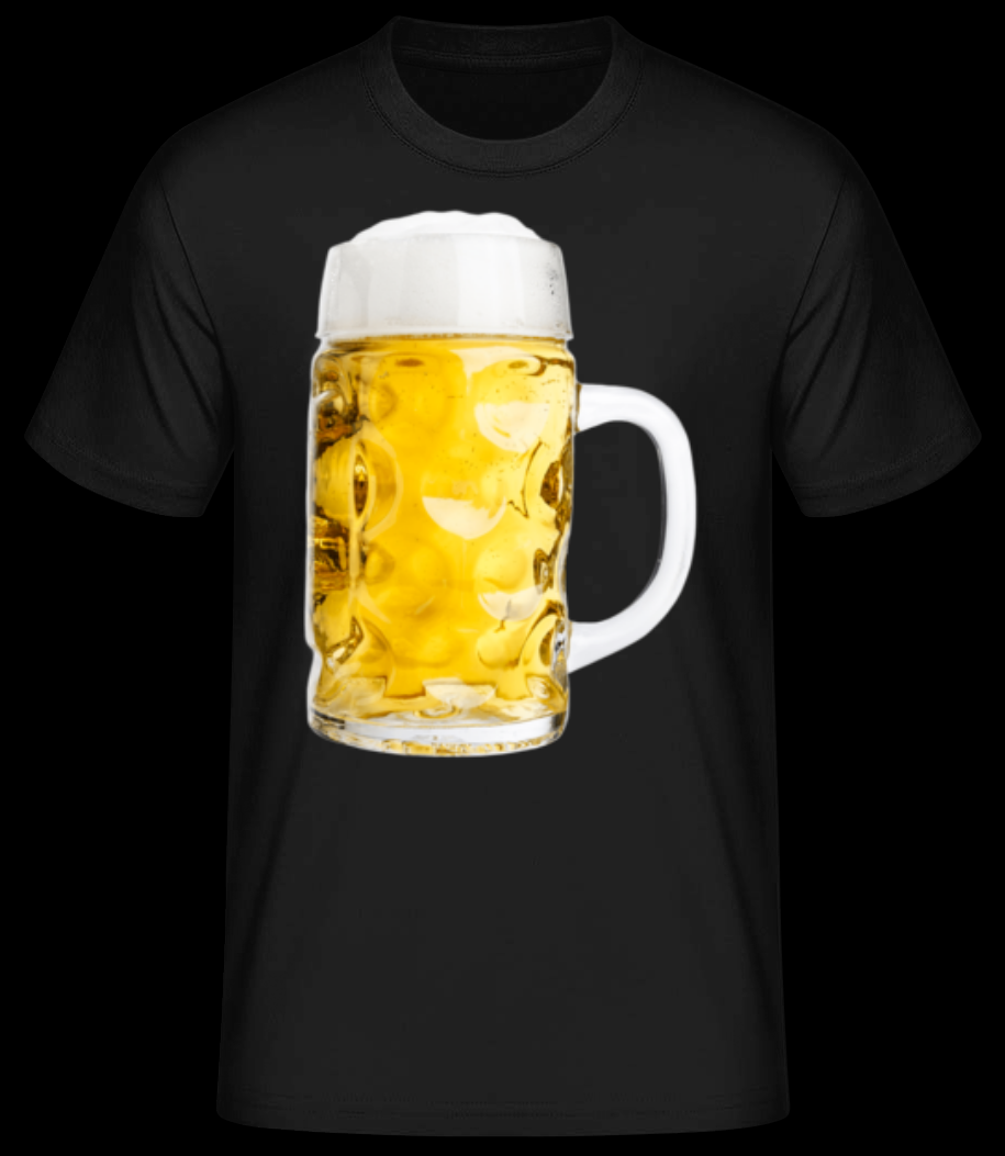 Maßkrug Bier Oktoberfest schwarz T-Shirt für Herren
