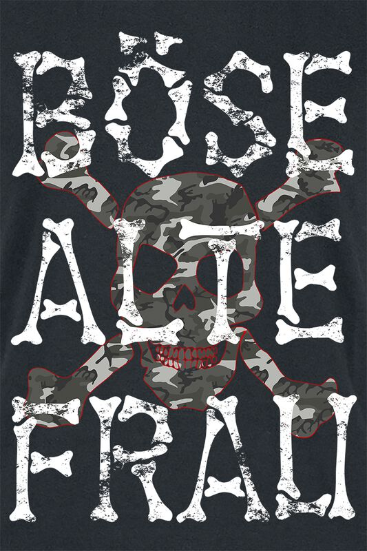 "Böse alte Frau" T-Shirt schwarz für Frauen