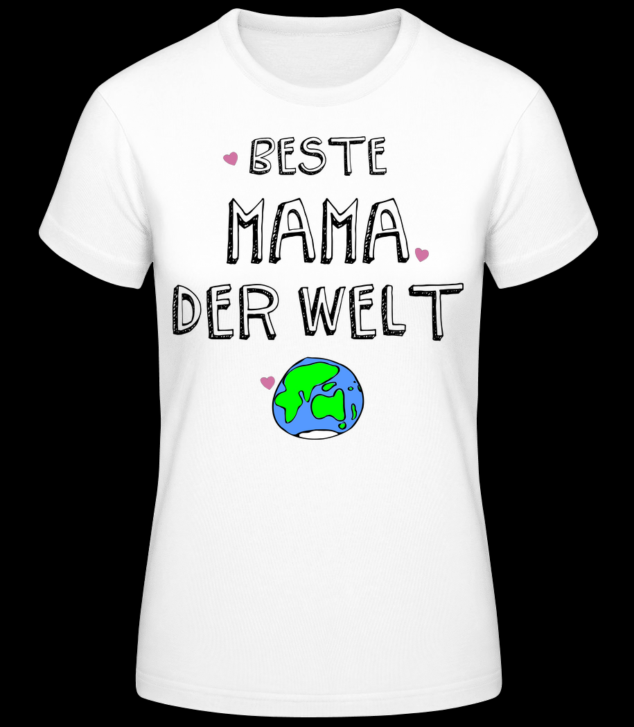 Beste Mama Der Welt weiß T-Shirt für Damen