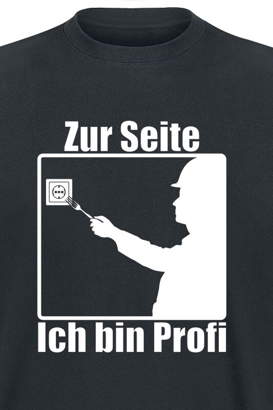 "Zur Seite - Ich bin Profi" T-Shirt schwarz für Männer