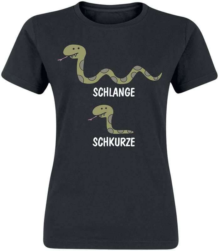 "Schlange Schkurze" T-Shirt schwarz für Frauen
