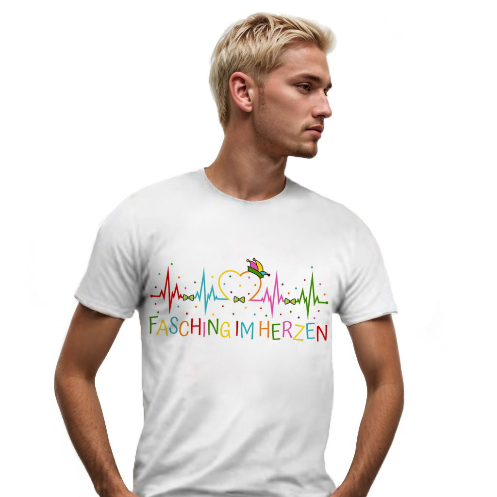 Karneval im Herzen Männer weiß T-Shirt