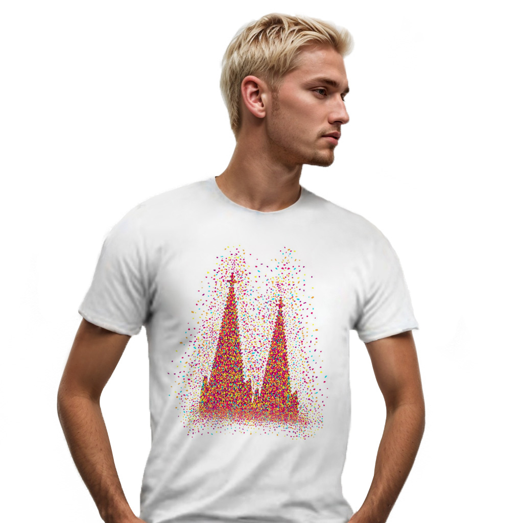 Kölner Dom Konfetti Im Herzen Karneval Herz Männer weiß T-Shirt