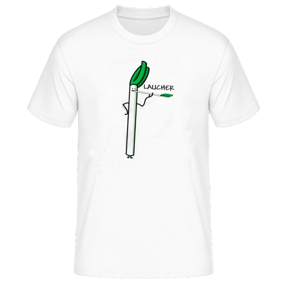 Laucher Männer weiß T-Shirt