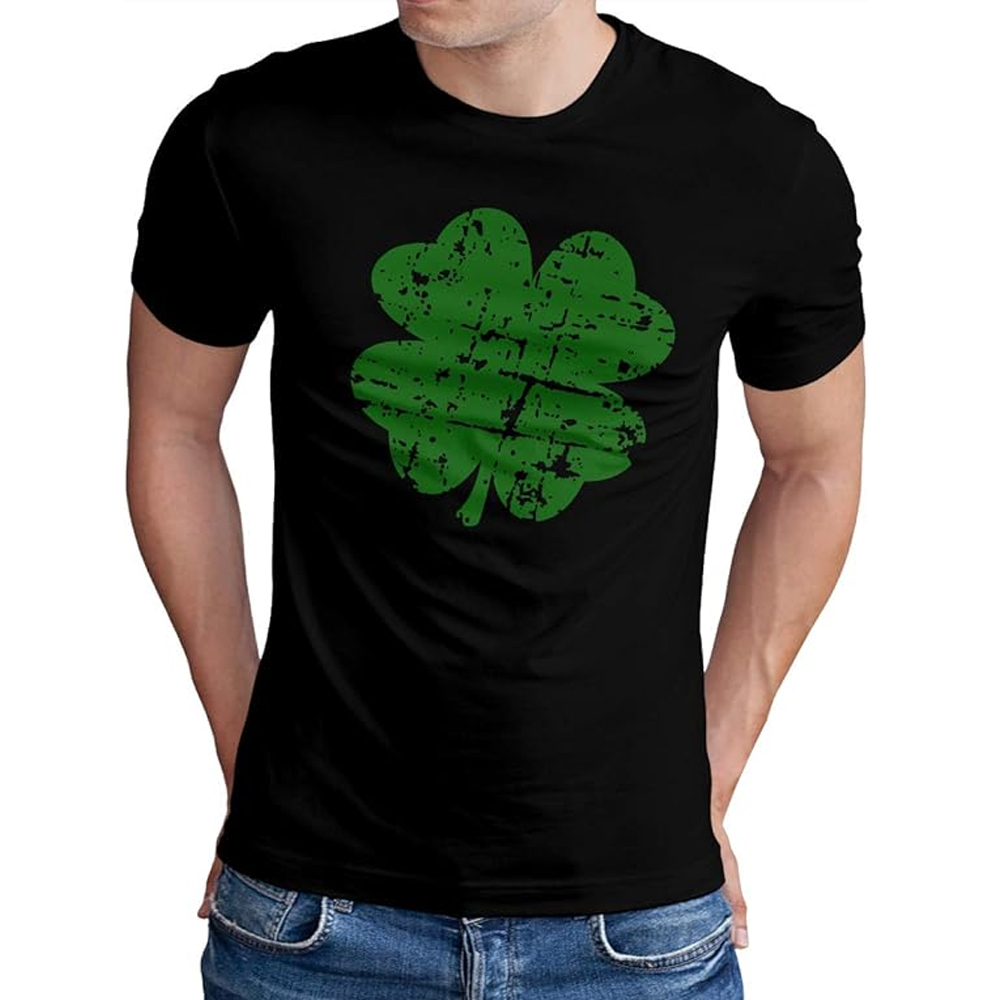 Irische Kleeblätter St. Patrick’s Day schwarz T-Shirt