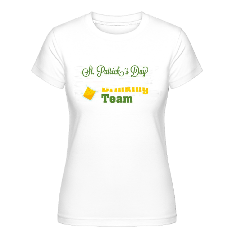 St. Patrick´s Day Trink Team Bier Irland Damen weiß T-Shirt