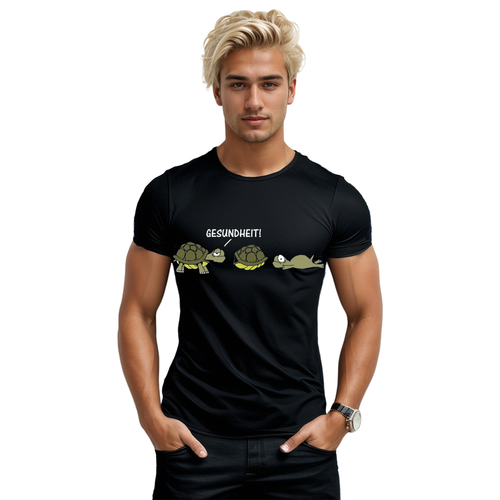 Gesundheit! lustiges schwarz T-Shirt