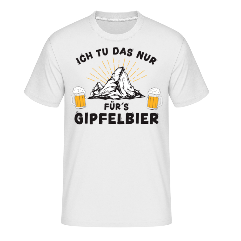 Ich tu das nur Gipfelbier weiß T-Shirt für Herren