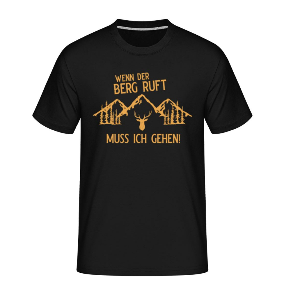 Wenn Der Berg Ruft schwarz T-Shirt für Herren