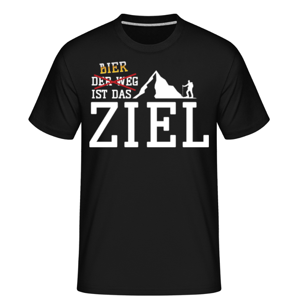 Bier Ist Das Ziel schwarz T-Shirt für Herren