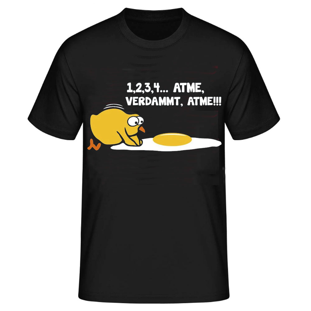 1,2,3,4... Atme, verdammt, atme!!! lustiges schwarz T-Shirt