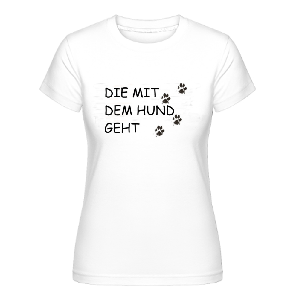 Hunde DIE MIT DEM HUND GEHT weiß Herren T-Shirt