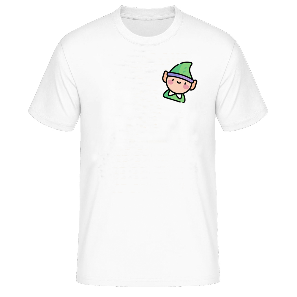 Herren Weiß Weihnachten elf Druck lustig T-Shirt A