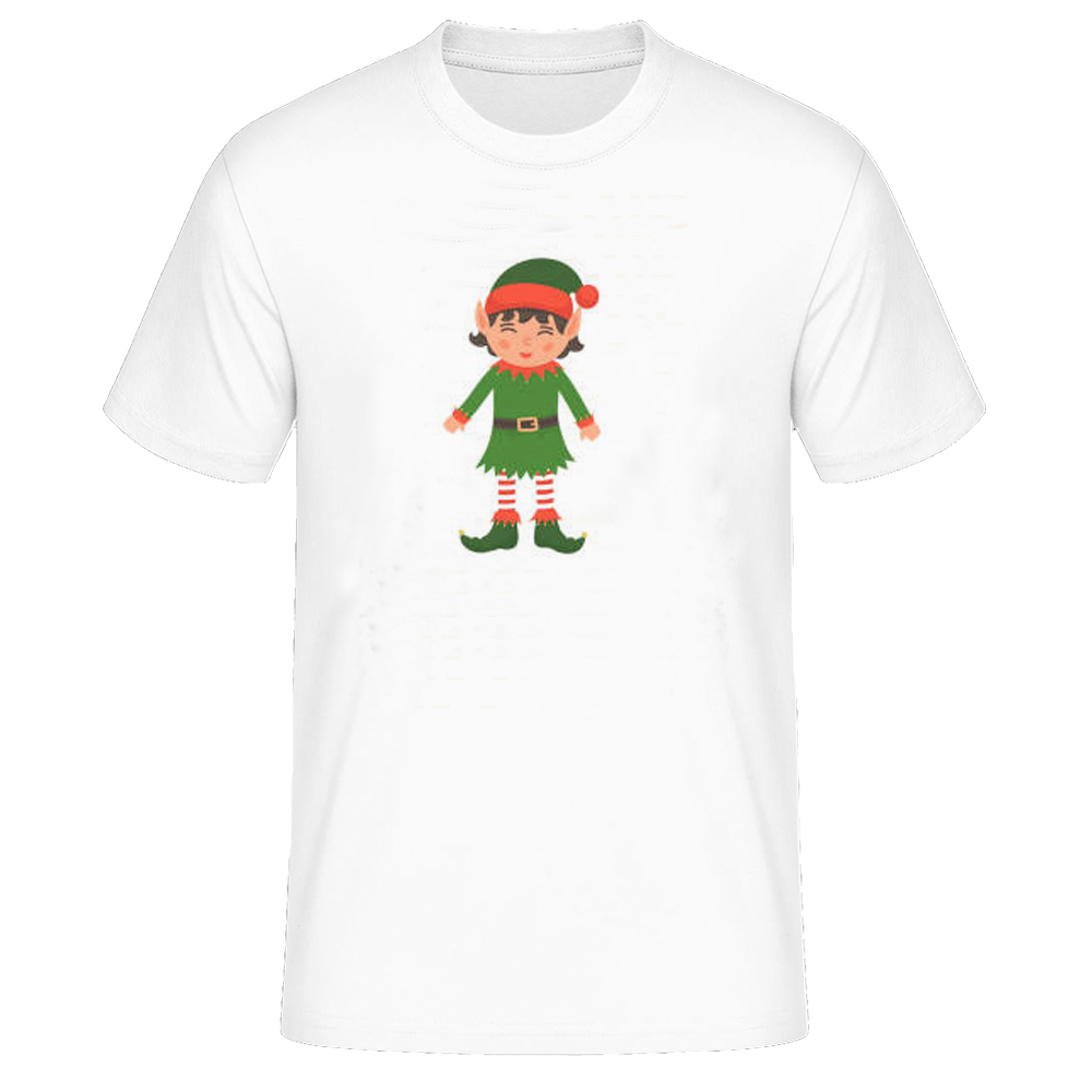 Weihnachten Elf Druck T-Shirt Damen weiß lustiges T-Shirt