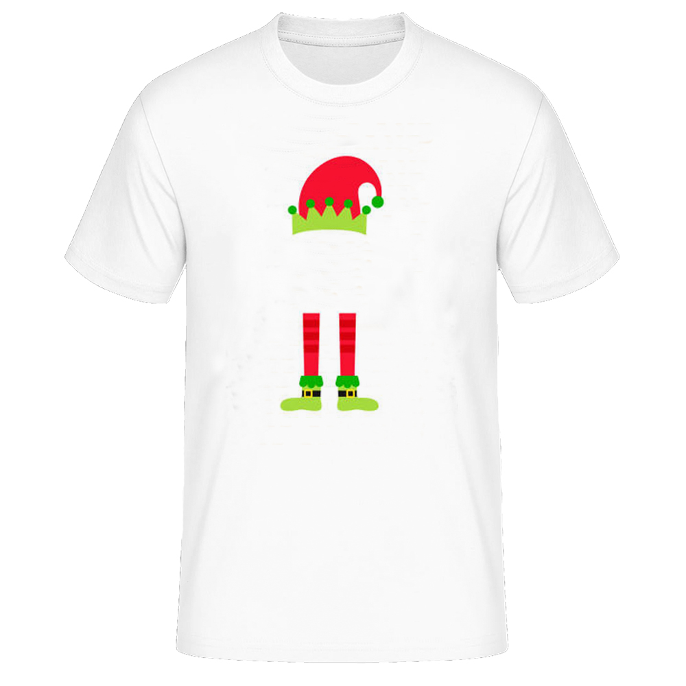 Weihnachten Elf Druck lustiges T-Shirt Herren weiß T-Shirt