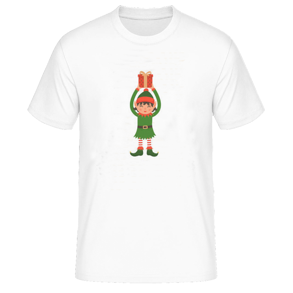 Weihnachten Elf Druck T-Shirt Damen weiß lustiges T-Shirt