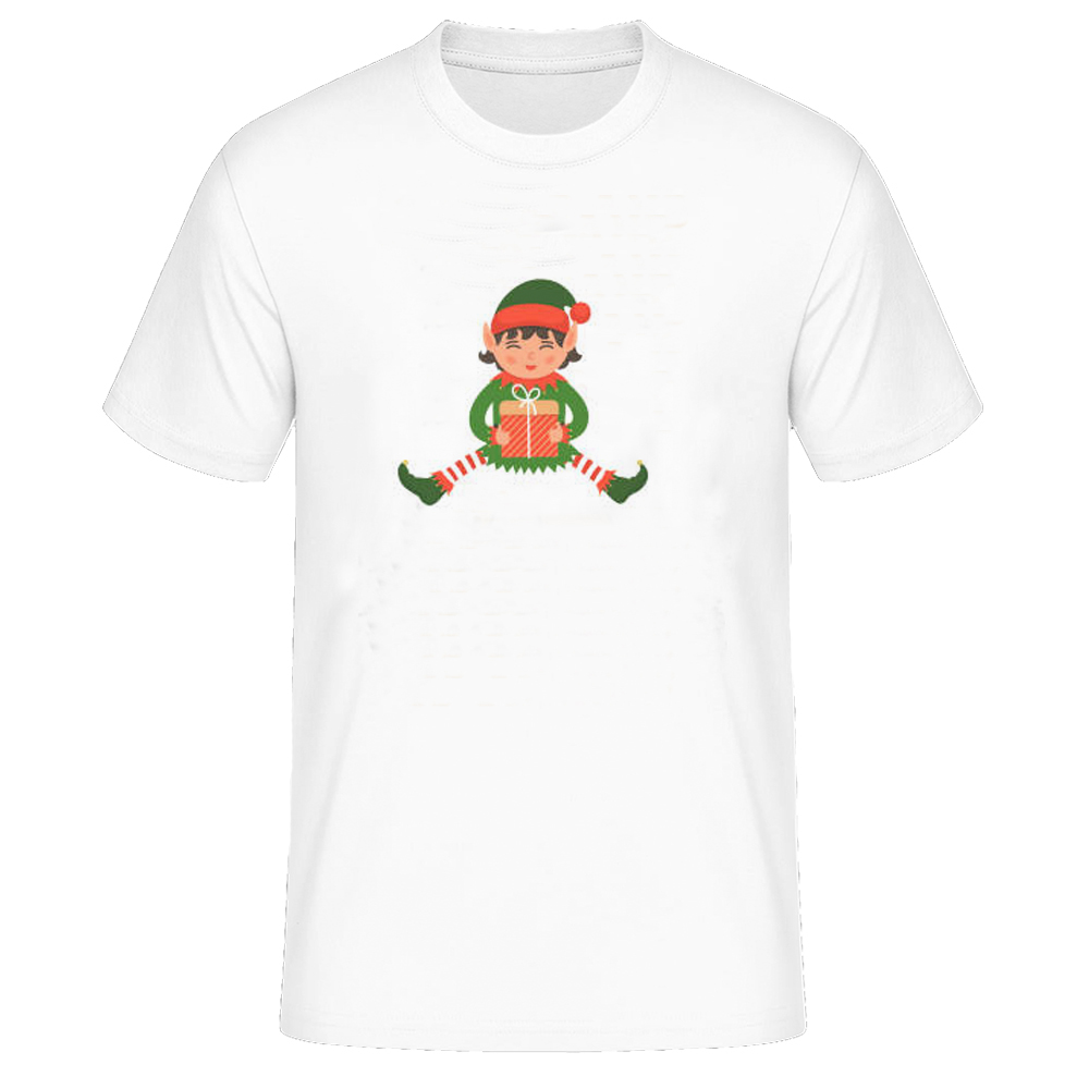 Weihnachten Elf Druck T-Shirt Damen weiß lustiges T-Shirt
