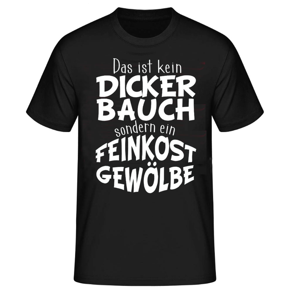 Dicker Bauch - Feinkostgewölbe schwarz T-Shirt für Herren 