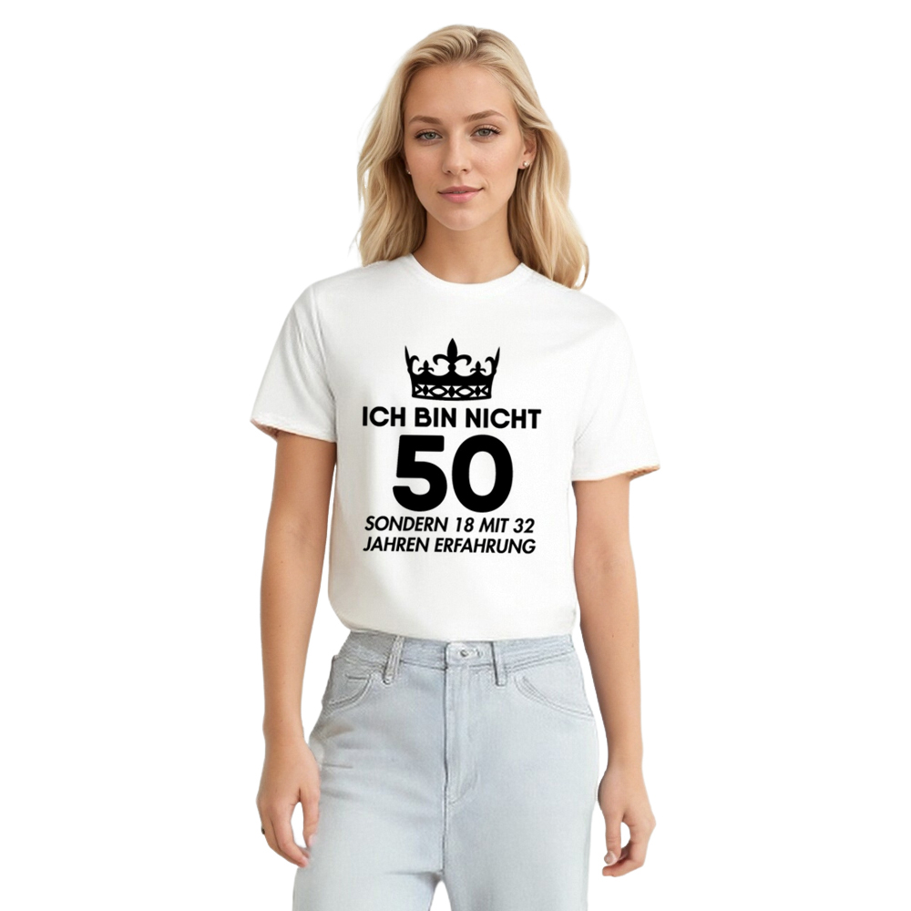 50. Geburtstag Geschenk Frauen weiß T-Shirt